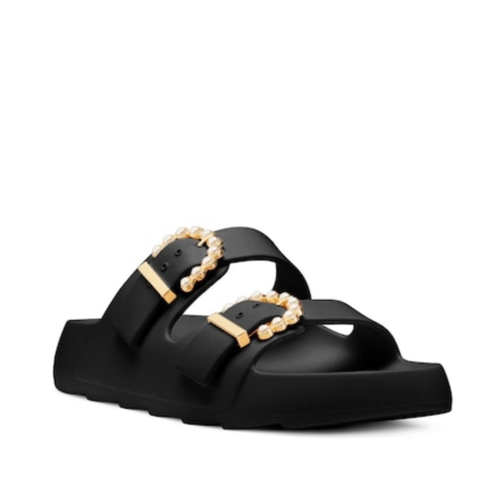 Stuart Weitzman Pearl Buckle Slide